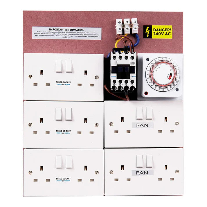 Omega MDF Contactor Board w/24 Hour Timer – Dublin Indoor Gardening