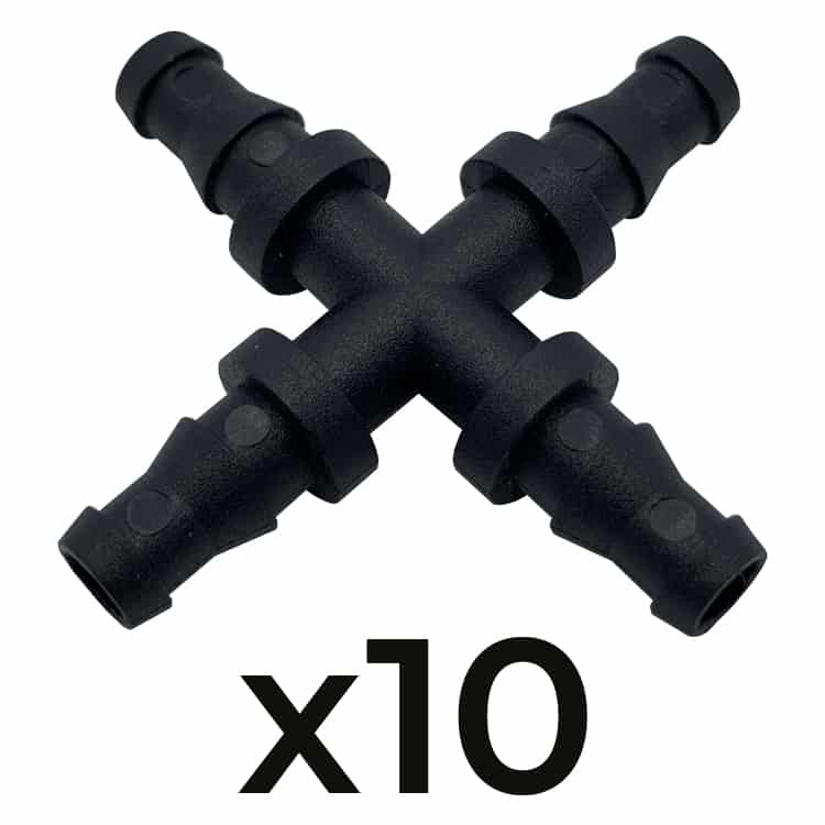 9mm or 6mm Cross Connectors (10 Pack) - 9mm